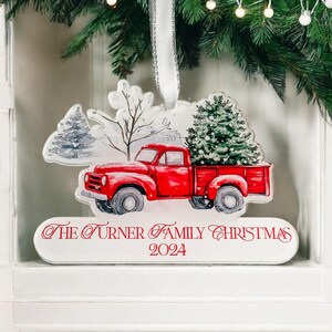Family Personalised Christmas Bauble, Christmas Tree Decoration, Luxury Acrylic Decorations, Keepsake Ornament 2024 Gift, Custom Baubles