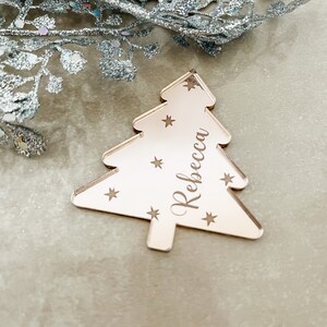 Christmas Tree Party Place Names, Personalised Christmas Dinner Table