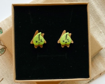 Korok Stud Earrings | Studs | Polymer Clay | Sparkle | Titanium | Zelda | Legend of Zelda | BOTW | Video Game