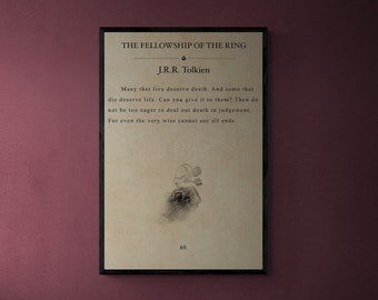 with gold leaf embellishment. Hand Crafted Lord of The Rings "Gandalf quote" with gold leaf embellishment. Hand Crafted Lord of The Rings "Gandalf quote"