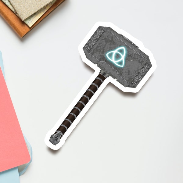 Mjolnir Thor's Hammer Sticker - Jane Foster - Love and Thunder Sticker - Thor - | Sticker | Water Resistant | Laptop | bottle