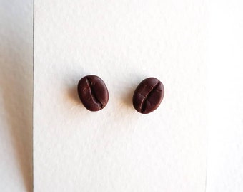 Espress Yo-self! Earrings - Titanium - Polymer Clay - Jewelry - Accessory - Coffee - Stud Earrings - Hypoallergenic - Nickel Free