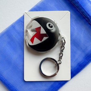 Chain Chomp Keychain - Acrylic - Double-sided - Key Ring - Accessory - Video Game - Gift - Nostalgia