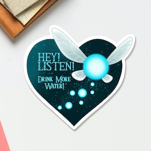 Fairy Positivity Sticker - Single Vinyl Sticker - Motivational - Hydro Flask - Tumbler - Water Resistant - Water Bottle - Legend of Zelda