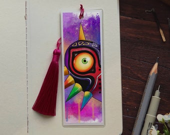 Majora's Mask - Zelda Bookmark - The Legend of Zelda Bookmark - Bookmark with Tassel