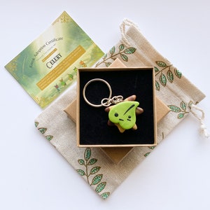 Adopt a Mini Korok Keychain - Key Ring - Stainless Steel - Accessory - Zelda - Legend of Zelda - Link - Breath of the Wild - Video Game
