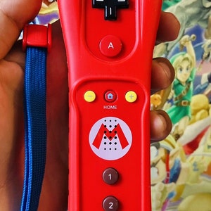 Nintendo Wii Motion Plus Super Mario Red Genuine/Official/OEM Wiimote  Controller with Silicone Grip • Accessories