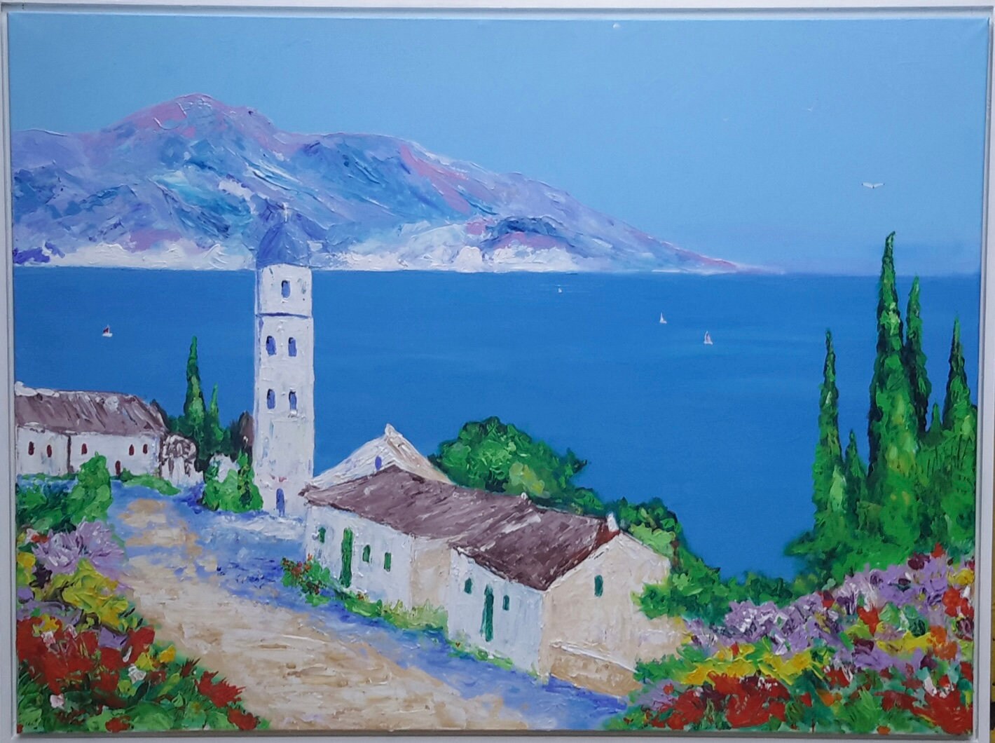 Large OriginalCrete Greek Island Wall Art Decor Etsy