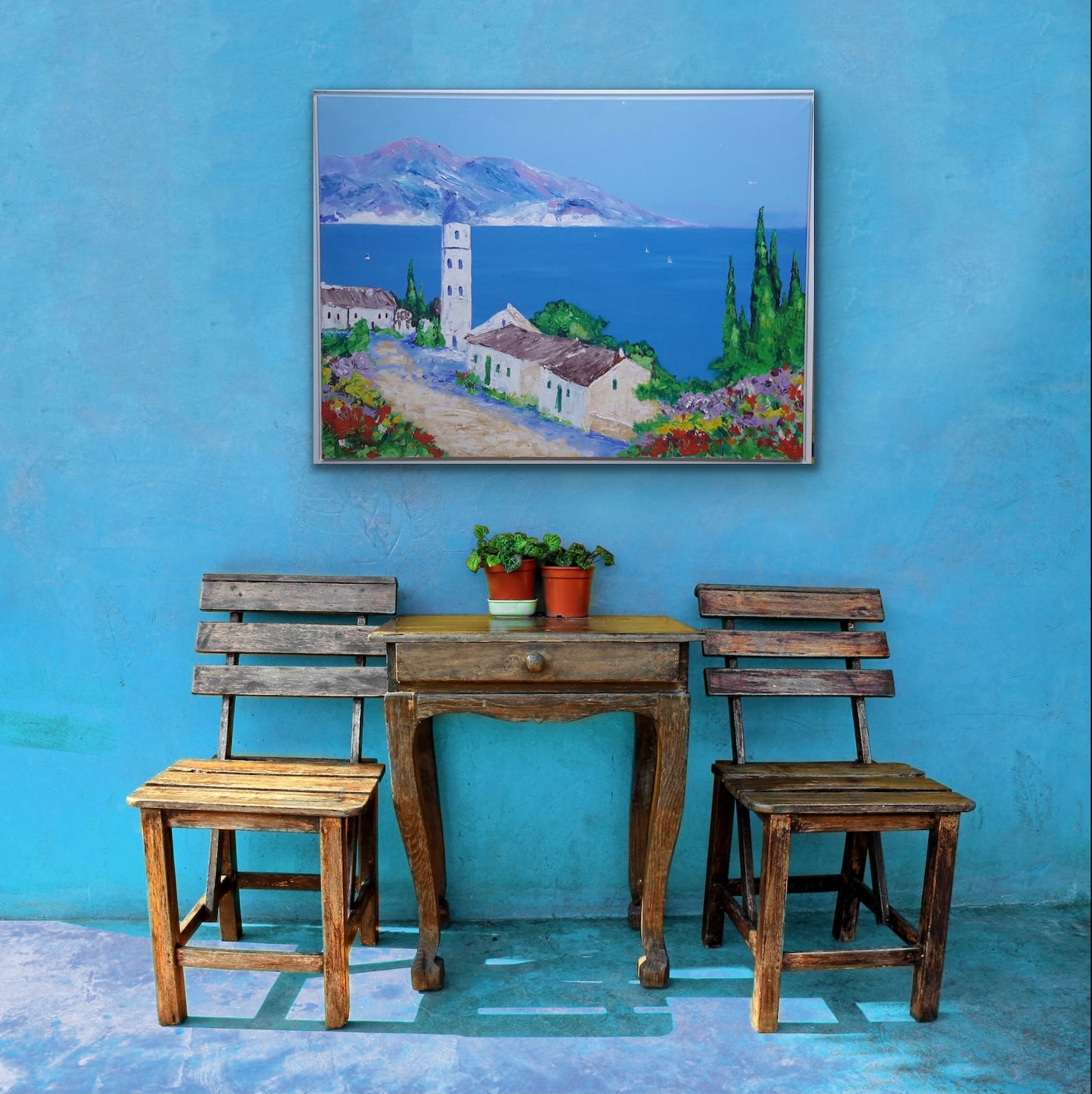 Large OriginalCrete Greek Island Wall Art Decor Etsy