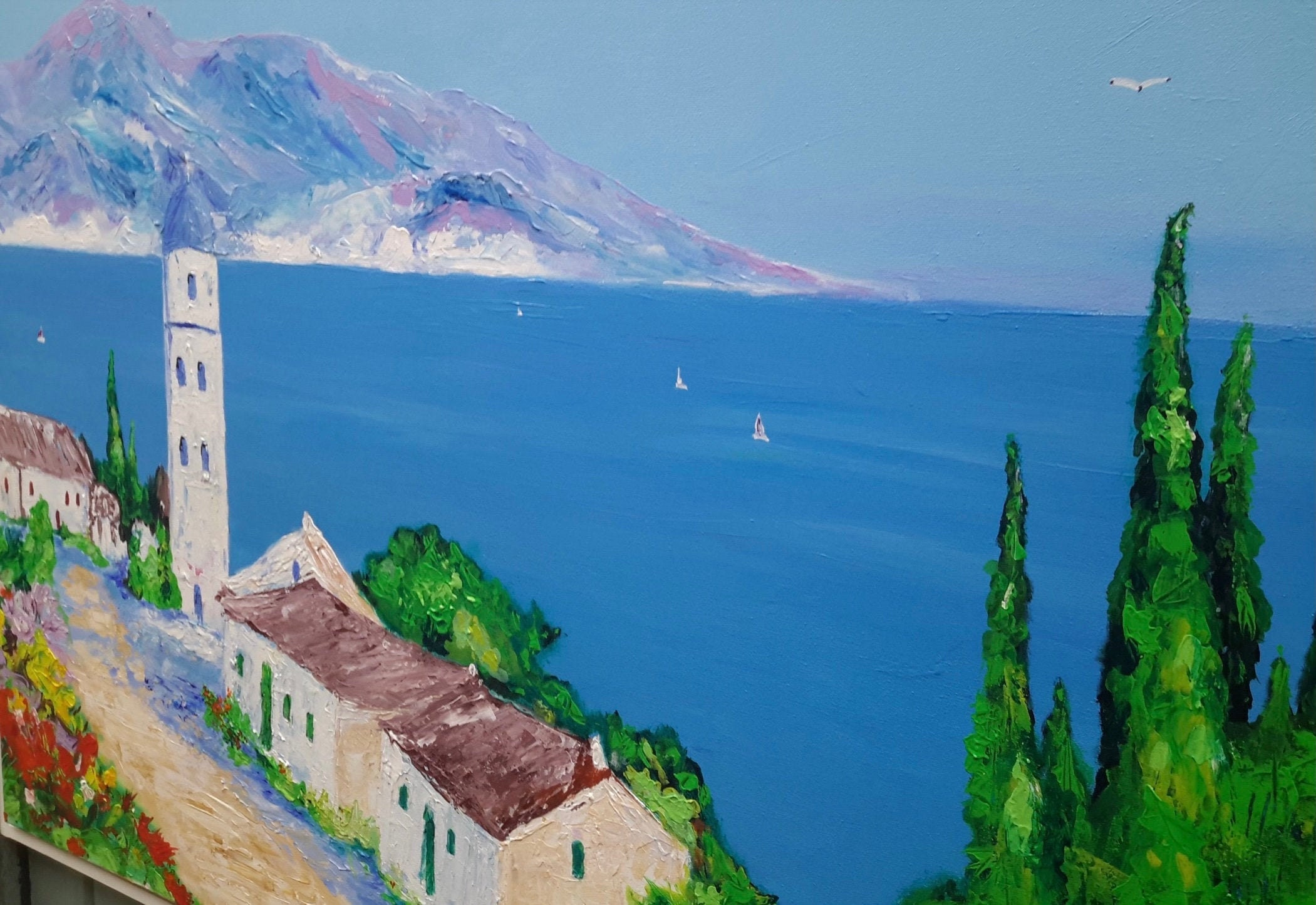 Large OriginalCrete Greek Island Wall Art Decor Etsy