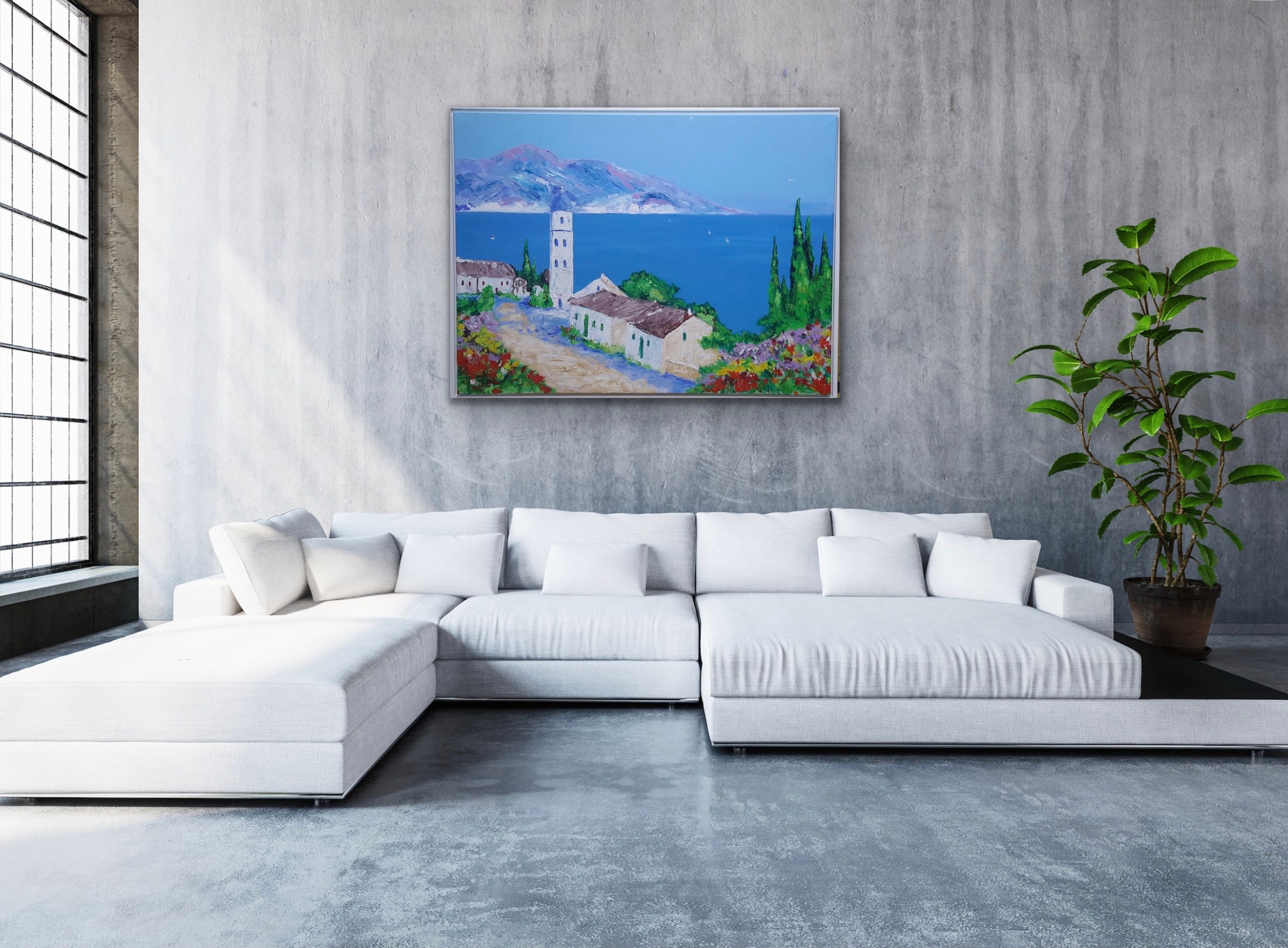 Large OriginalCrete Greek Island Wall Art Decor Etsy