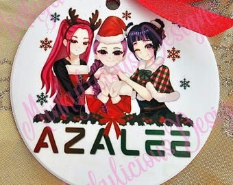 Adorno navideño personalizado de Kpop, Cazadores de demonios, opciones personalizables