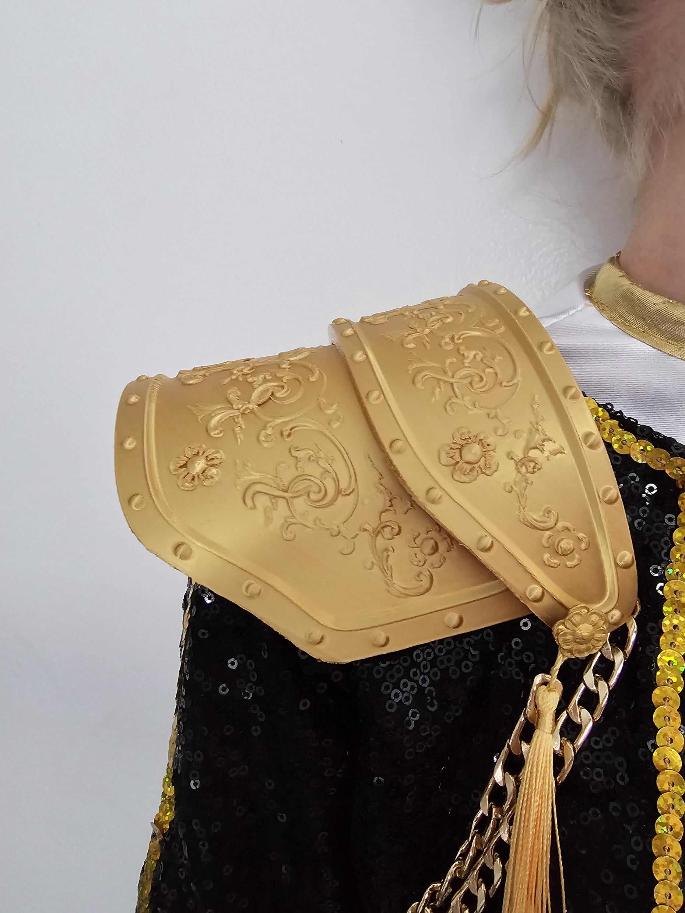 Print Pads Rumi Golden Rumi Shoulder Pad Pauldron 3D Printed Gold Shoulder Accessory ...