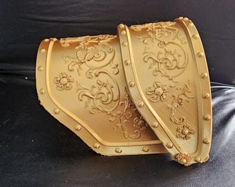 Golden Rumi Shoulder Pad Pauldron 3D Printed Gold Shoulder Accessory for Demon Hunters