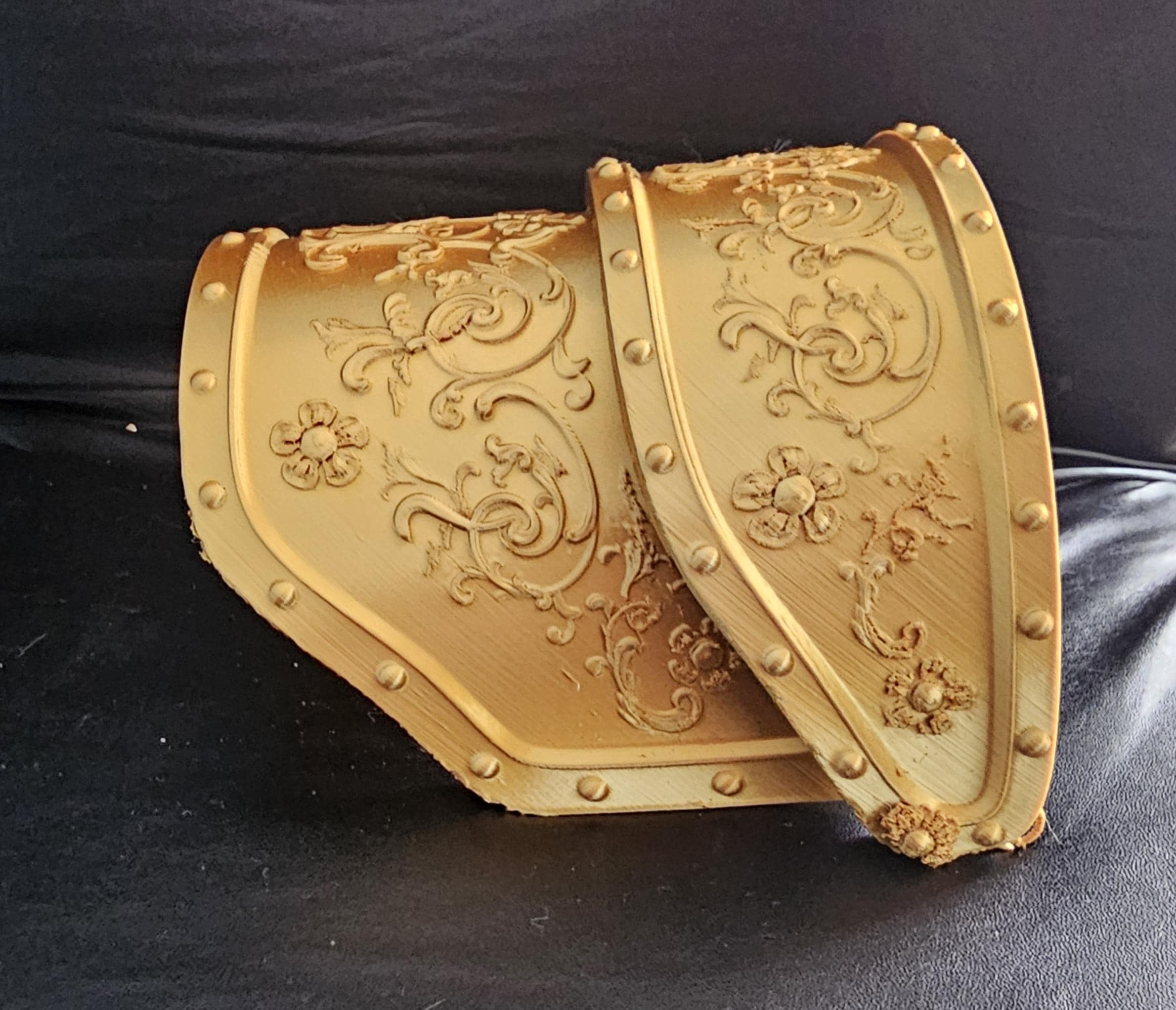 Golden Rumi Shoulder Pad Pauldron 3D Printed Gold Shoulder Accessory for Demon Hunters