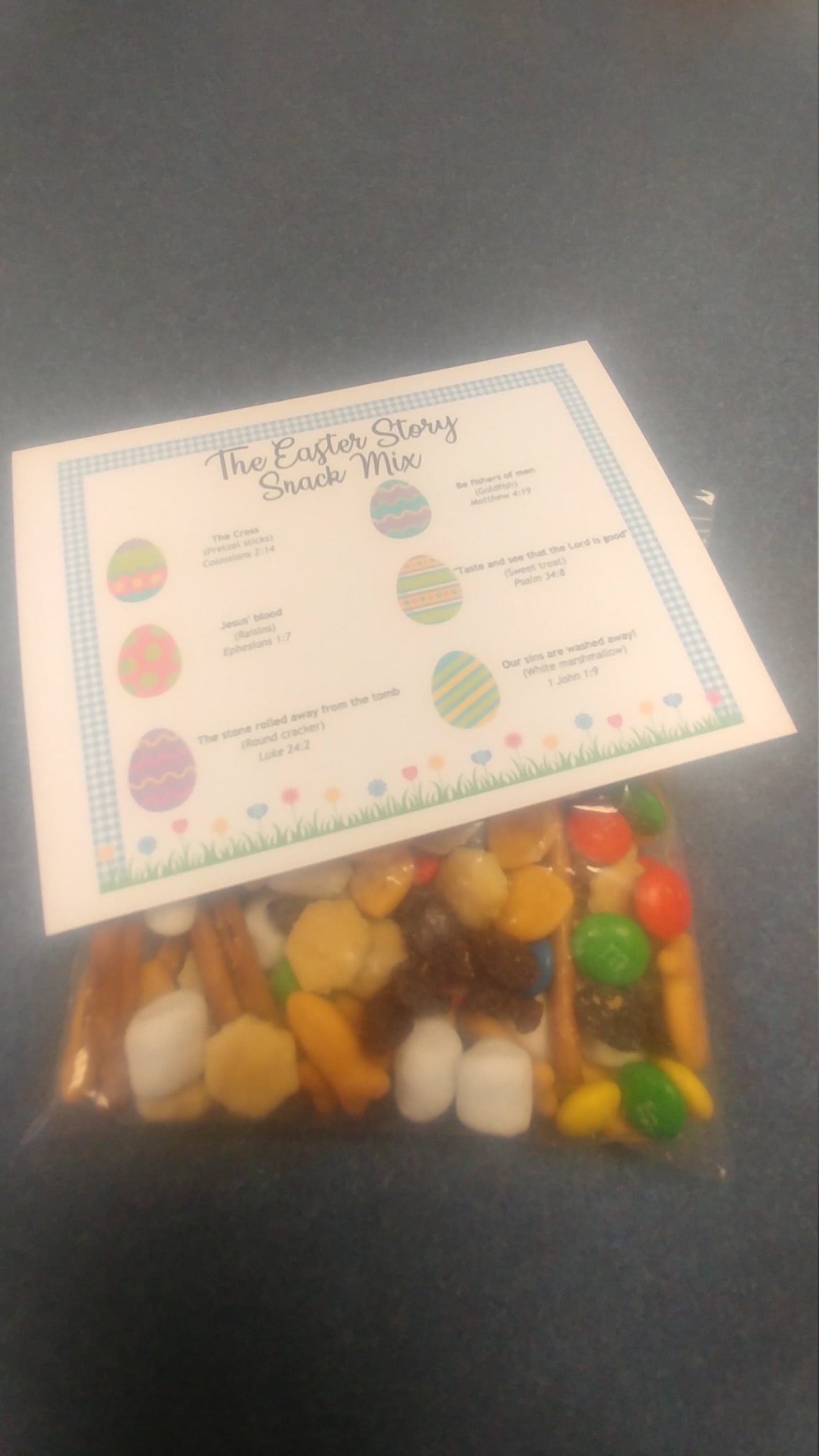 Easter Story Snack Mix Card Printable, Easter Printables, Easter Eggs ...