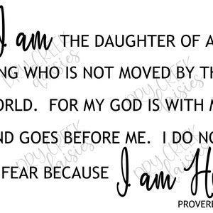 I Am The Daughter Of A King SVG Cut file, I Am His, Religious, Spiritual SVG