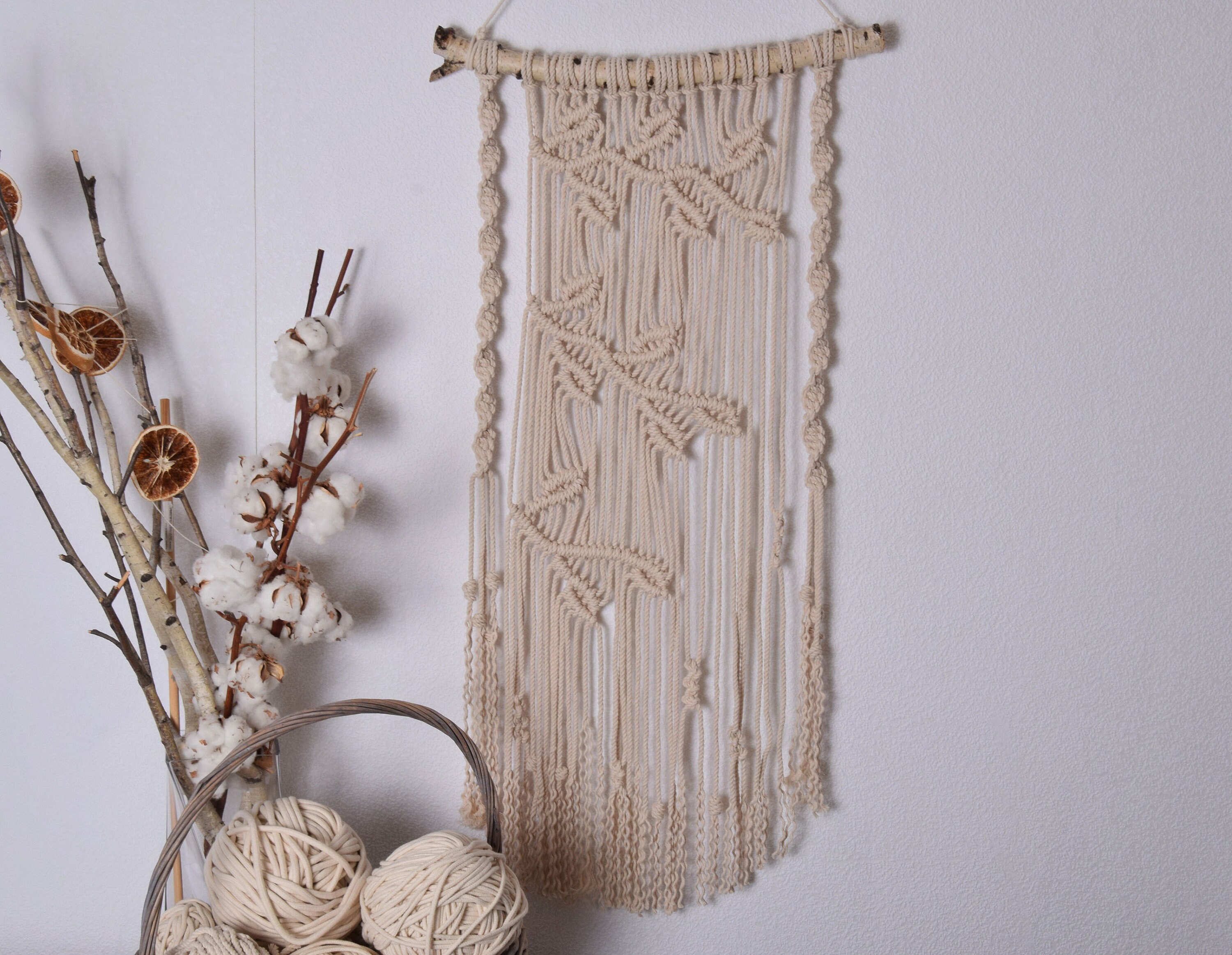 Tutorial Macrame Wall Hanging Tree Branches With Leaves