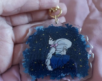 Howl's Moving Castle Charm w/ gold glitter specs