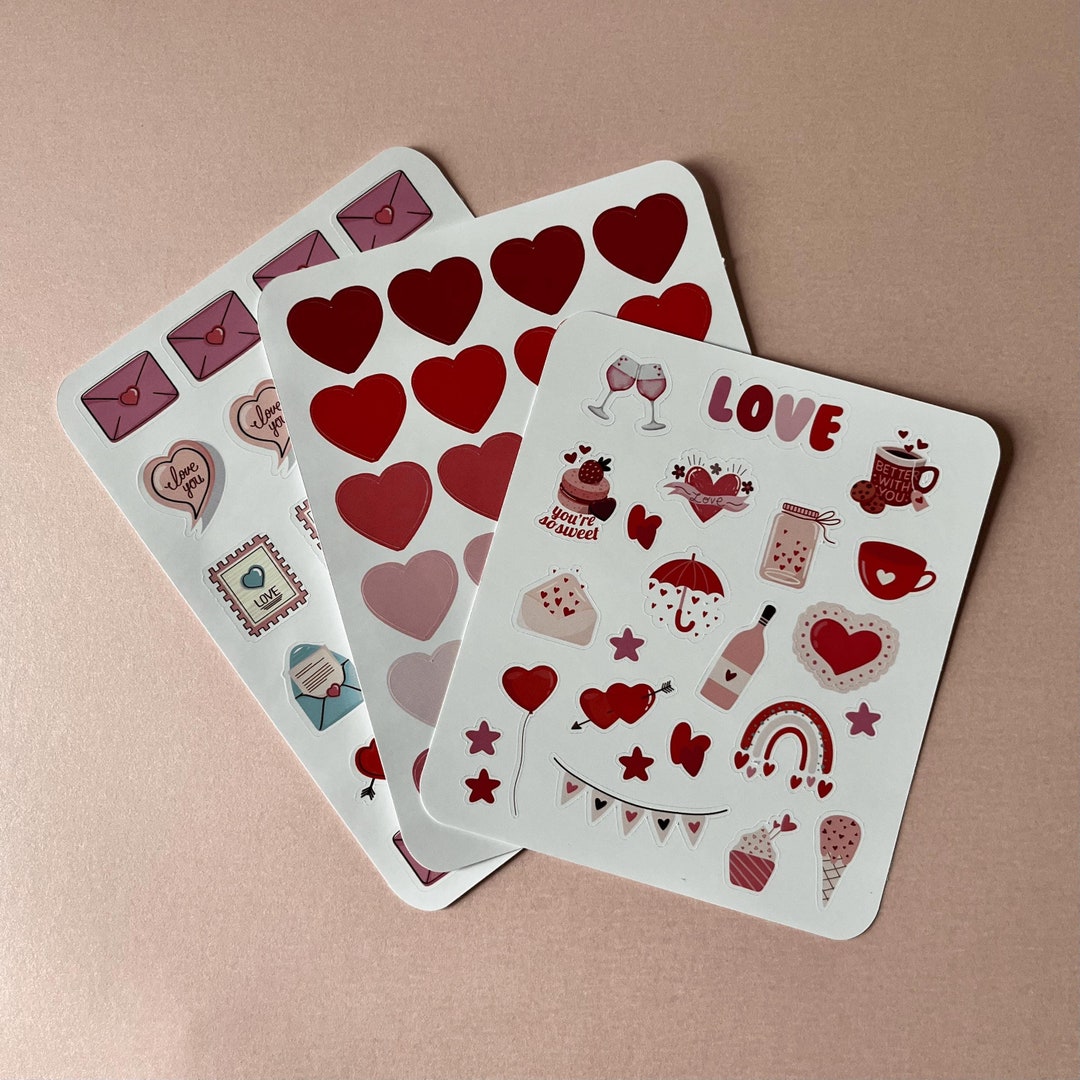 Love Sticker Pack Valentines Stickers - Etsy