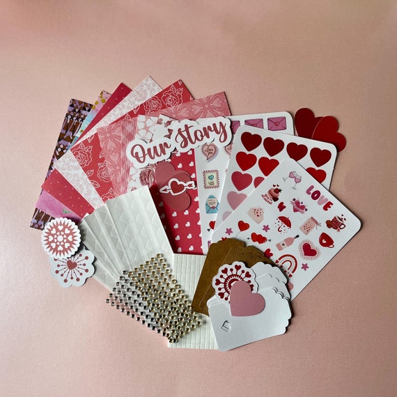 Couples Scrapbook Kit anniversary gift Valentines Day