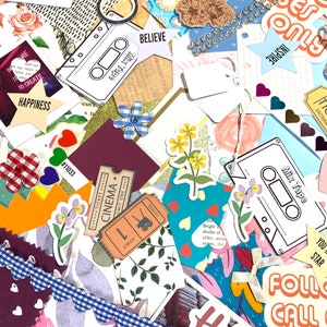 Craft Grab Bag Scrapbook Junk journal snail mail paper, stickers