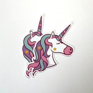 Einhorn Sticker - große individuelle Aufkleber für Wand, Notizbücher, Laptops