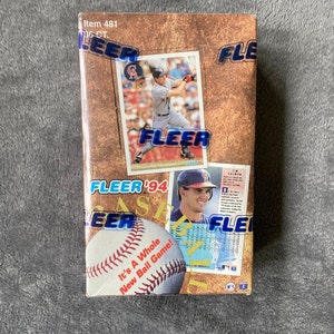 1994 Fleer Baseball Trading Cards, Item #481, Original Factory Sealed Box of 36 Packs