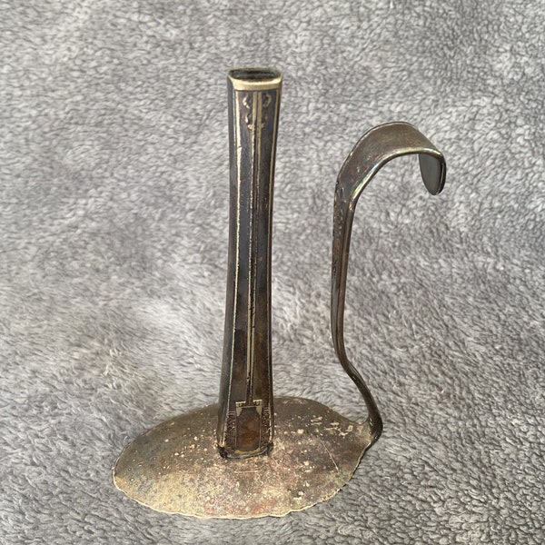 Vintage Bud Vase, Handcrafted From an Old Silverplated Spoon and Knife Handle