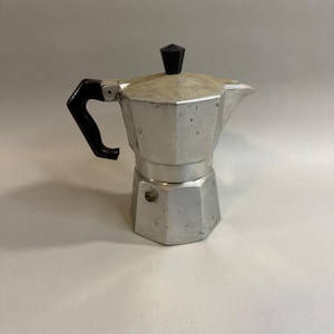 Rare Mid-Century Vintage Bialetti Moka Express 3-Cup Espresso Maker — Crusinallo, Italy — Exceptional Collectible Condition