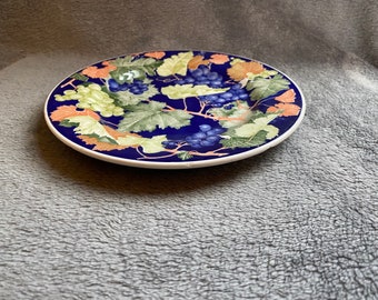 Ceramica Quadrifoglio Blue Fruits and Leaves Pattern Dinnerware