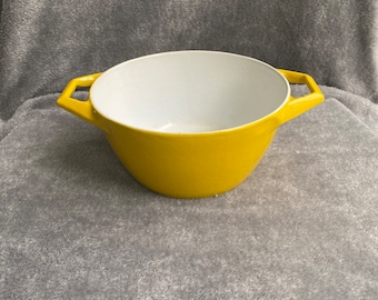 Small Vintage Enameled Cast Iron Casserole, Made in Denmark by Copco