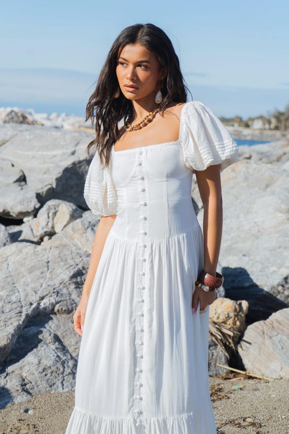 knee length dresses for ladies La Lune Cumulus Silk Backless Lace Split Maxi Dress | Ivory | Dresses main image 1