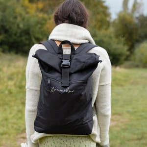 Bellator Backpack made from recycled plastic bottles in black image 1