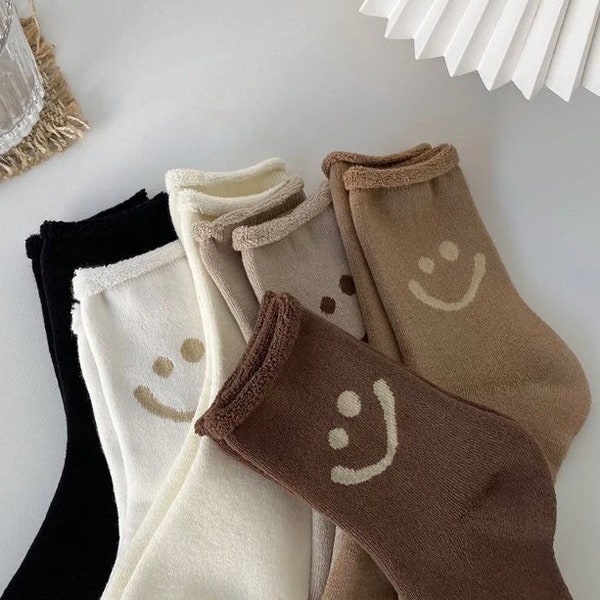 Bamboo and Cotton socks super thick and cosy ladies eco-friendly gift knitted socks Earth colours present