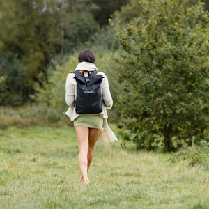 Bellator Backpack made from recycled plastic bottles in black image 2