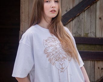 Alpaca Tee oversized boyfriend graphic print tee