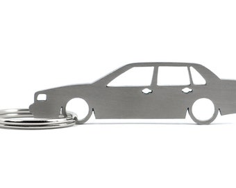 Volvo 740 sedan pendant keys keyring keychain gadget stainless steel handmade