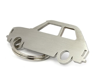 Fiat 126p pendant keys keychain keyring gadget stainless steel handmade