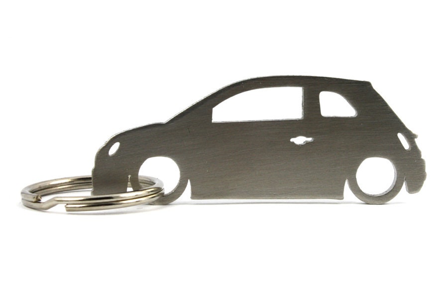 Schlüsselanhänger aus Metall, neuer Fiat 500 seit 2007 - .de