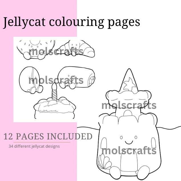 Jellycat Inpired Colouring Pages to Print at Home, Digital Colouring