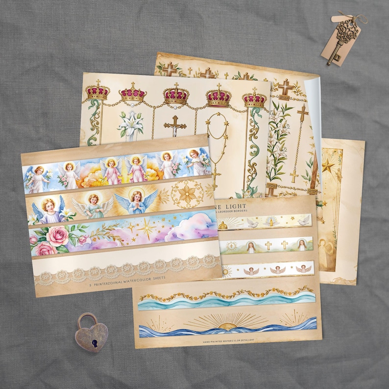 Christian Religious Border Strips Set, 226 PCS Religious Ephemera - Etsy