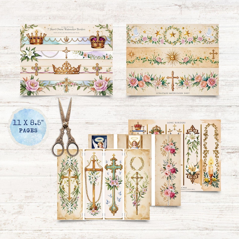 Christian Religious Border Strips Set, 226 PCS Religious Ephemera - Etsy