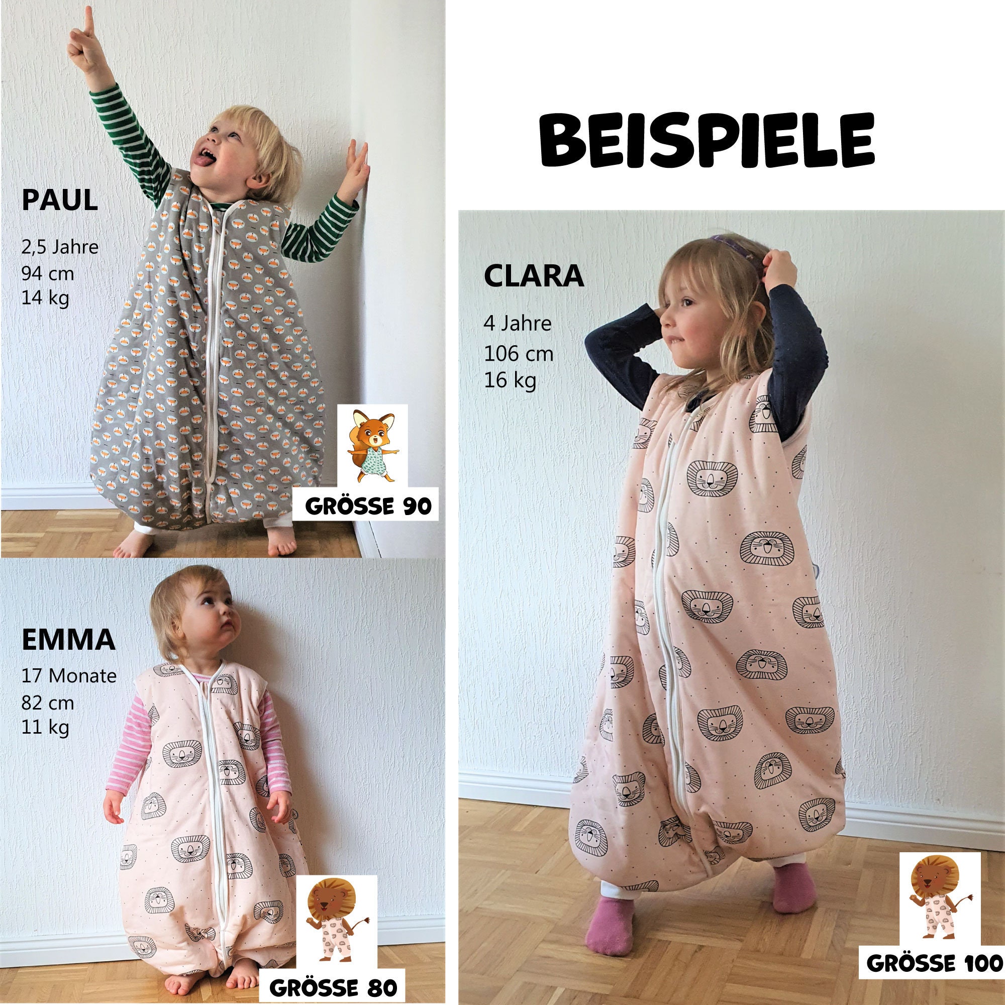Hosenmax BioBaumwolle Schlafsack mit Füßen Löwe Etsy.de