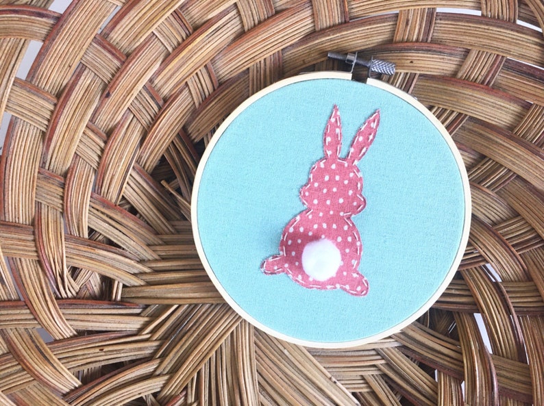Bunny-Polka Dots 5 inch Easter Decor-Embroidery Hoop