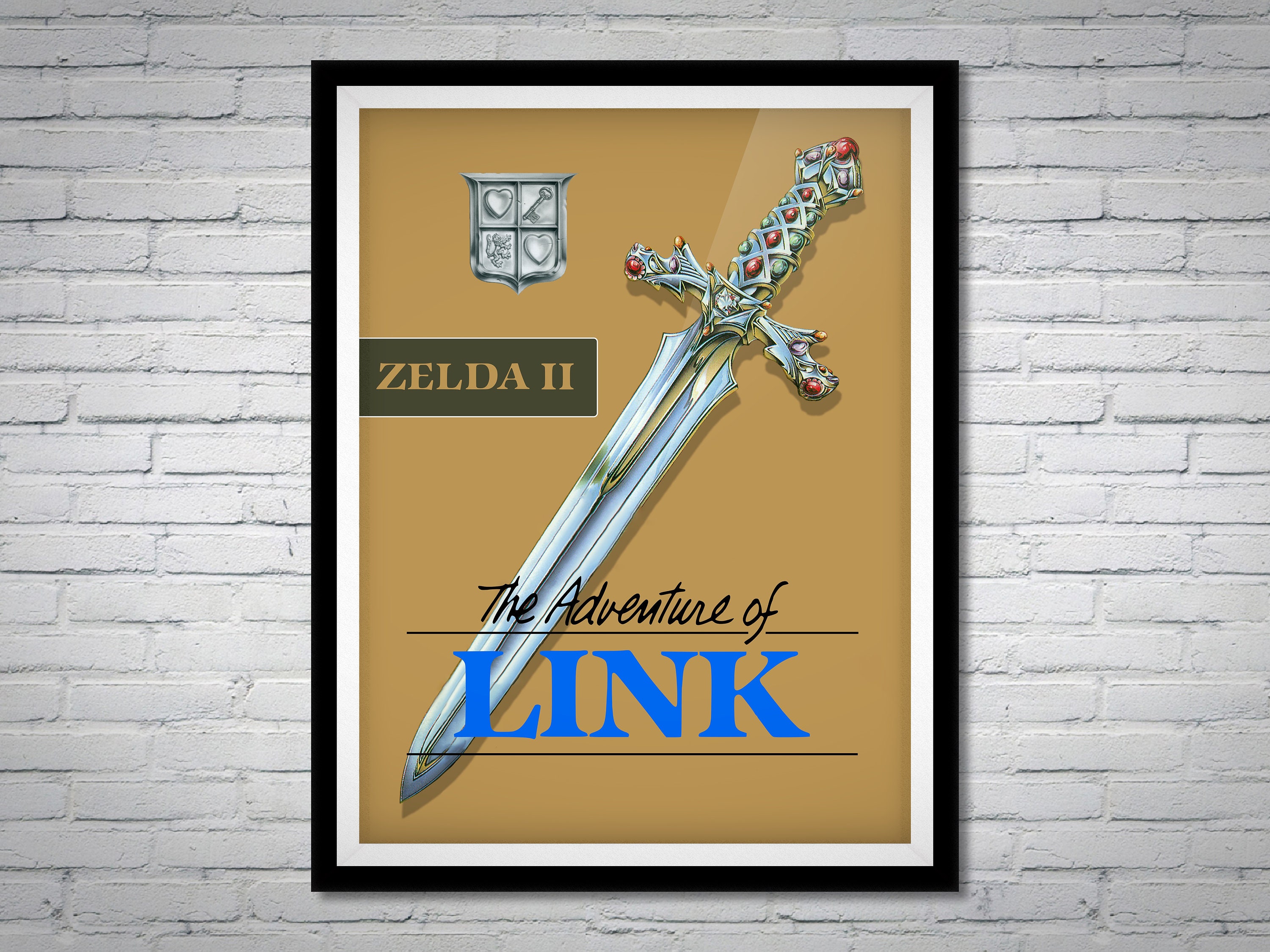 Classic Zelda Box Art Poster Remaster | Etsy