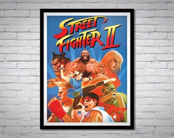 Street Fighter 2 Box Art Poster | Remaster