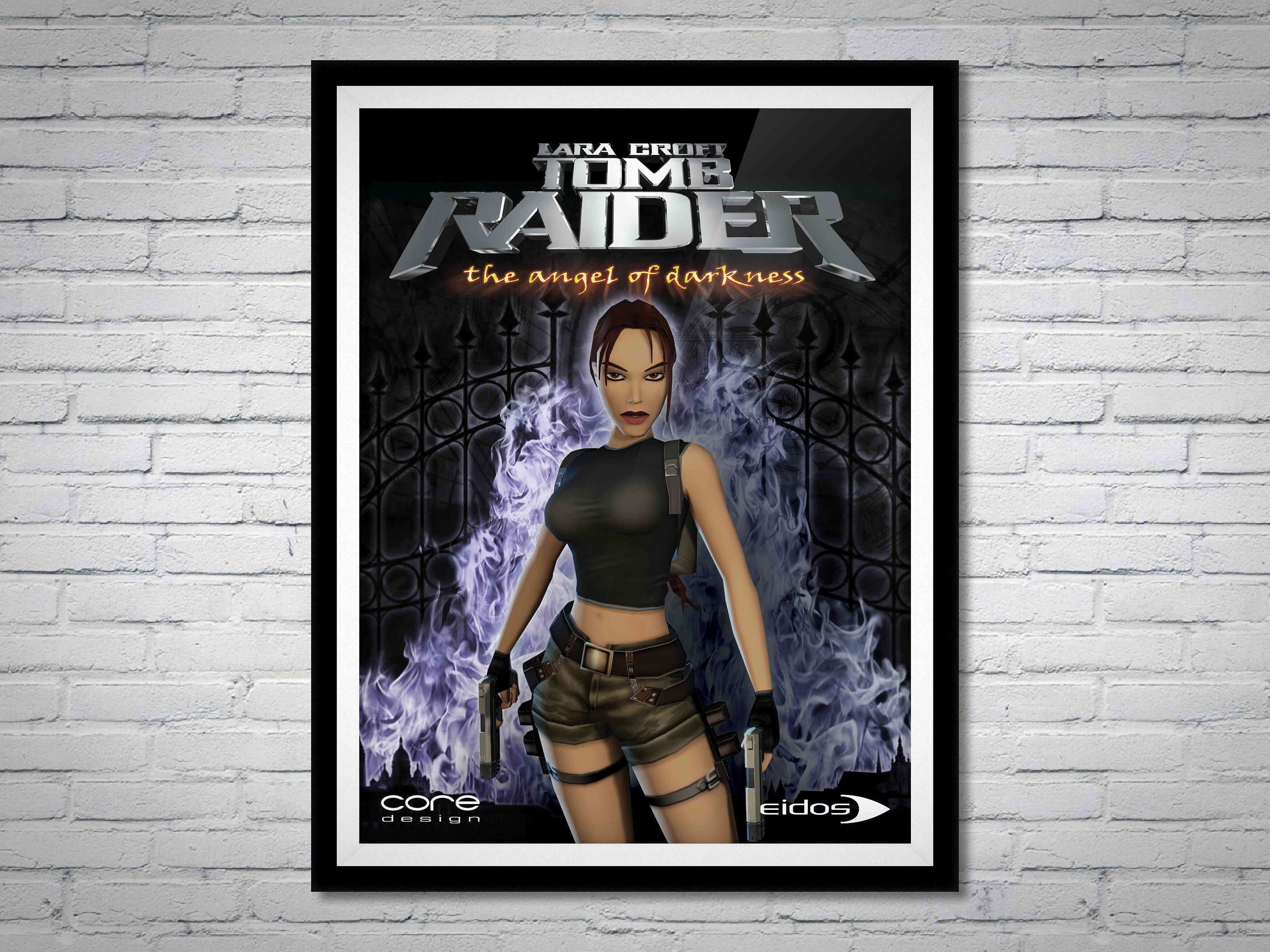 Tomb Raider Poster 90s Gaming Poster Classic Tomb Raider Art Mural Classic Play Station PS5 Lara 