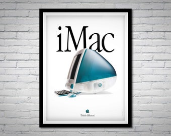 muku　Apple Poster Apple Vintage Poster - Five Color iMacs i Yum 24x28 from