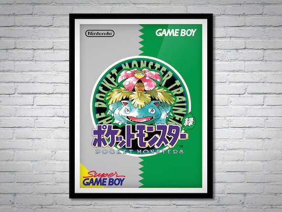 Classic Pokémon Box Art Poster | Blue, Green, Red, Yellow